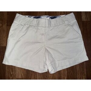 J.Crew City Fit Chino Shorts Classic Twill Beige Pockets Size 8‎